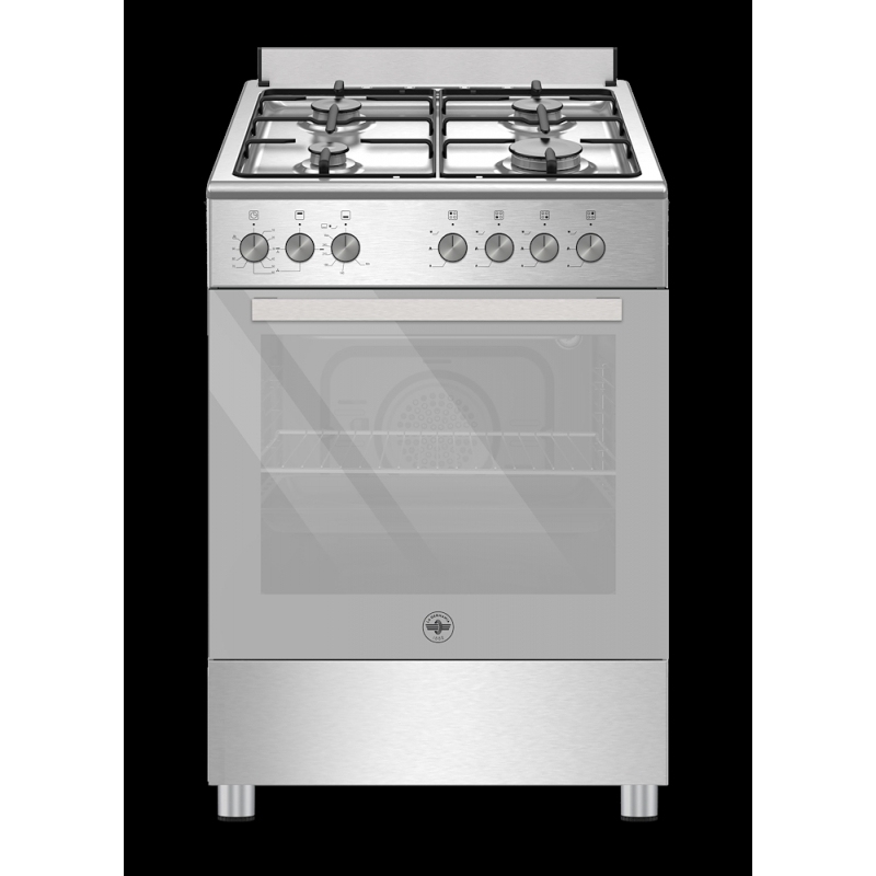 LA GERMANIA SE664GX/24 CUCINA 60x60 4 FUOCHI A GAS FORNO A GAS VENTILATO COLORE INOX