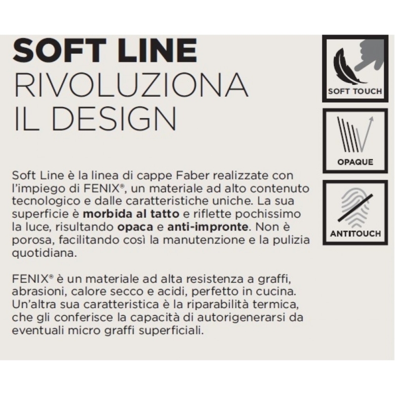 FABER 330.0597.524 CAPPA A PARETE 80CM CLASSE A...