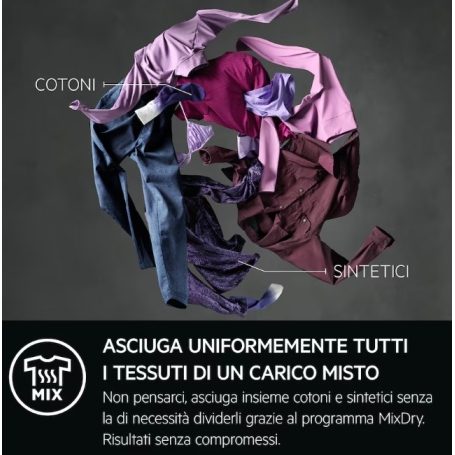 AEG TR9T94ABS ASCIUGATRICE A POMPA DI CALORE 9KG 3DSCAN ABSOLUTECARE PROSTEAM CLASSE A+++