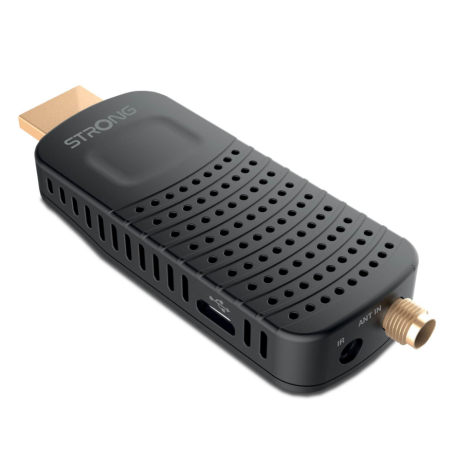 STRONG SRT84 RICEVITORE DIGITALE TERRESTRE DVB-T2 IN FORMATO POCKET COLLEGAMENTO HDMI NERO