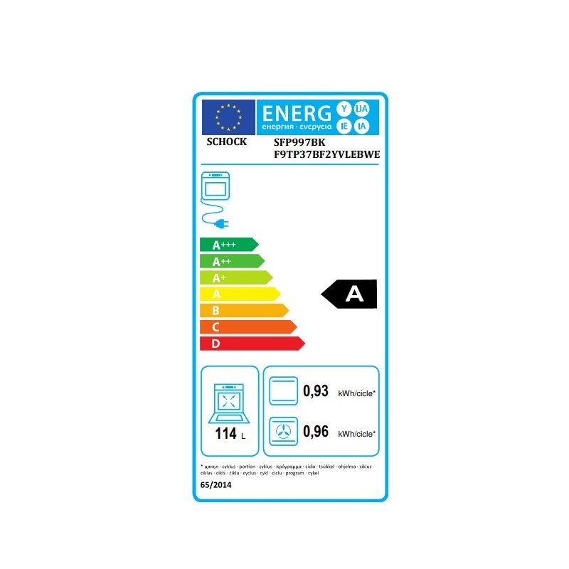 SCHOCK SFP997BK FORNO DA INCASSO ELETTRICO 114...
