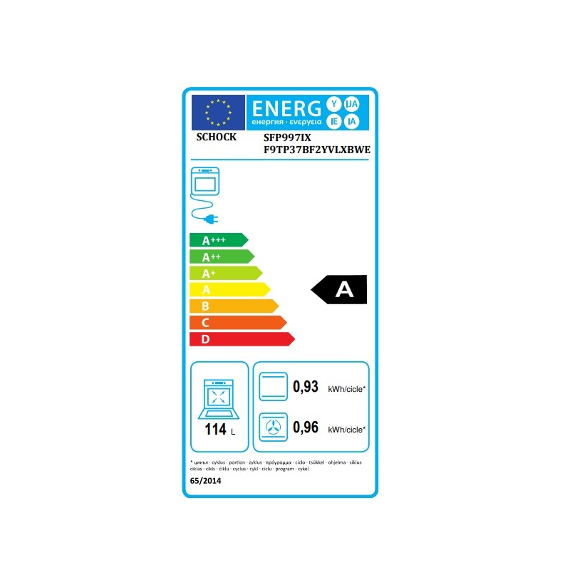 SCHOCK SFP997IX FORNO DA INCASSO ELETTRICO 114...