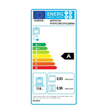 SCHOCK SFP997IX FORNO DA INCASSO ELETTRICO 114 LT CLASSE A - INOX