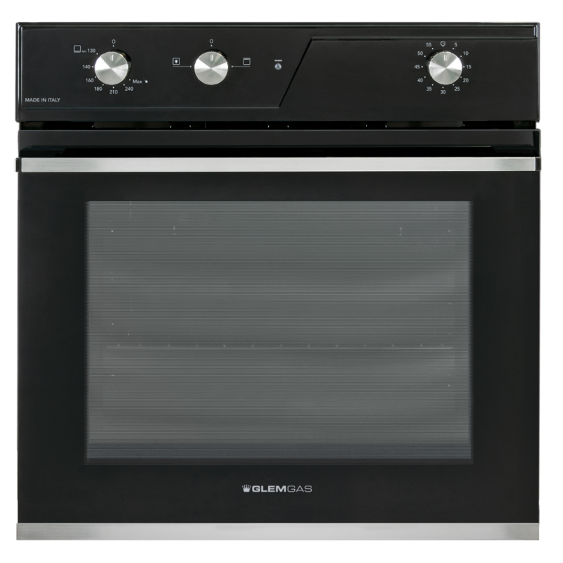 GLEM GAS GFRF21BK FORNO DA INCASSO 69LT ELETTRICO E GAS VENTILATO CLASSE A - NERO