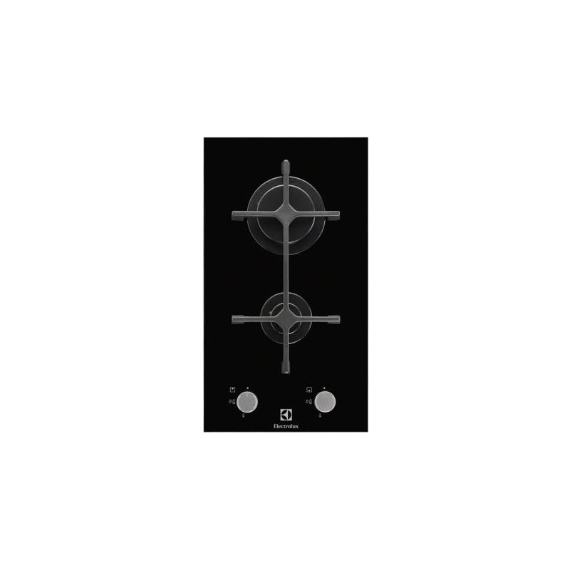 ELECTROLUX EGC3322NVK PIANO COTTURA 2 FUOCHI IN VETRO TEMPRATO COLORE NERO - PROMO