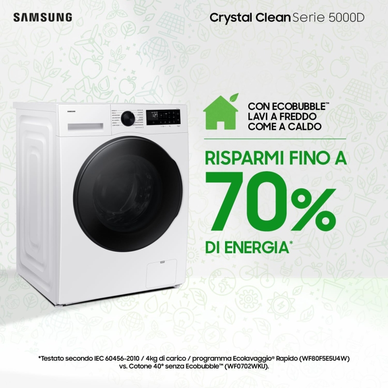 SAMSUNG WD11DG5B15BEET LAVASCIUGA 11/6 KG 1400...