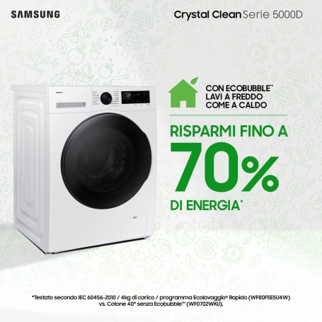 SAMSUNG WD11DG5B15BEET LAVASCIUGA 11/6 KG 1400 GIRI WIFI CLASSE A/D