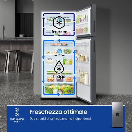 SAMSUNG RT53DG7B14S9 FRIGORIFERO DOPPIA PORTA 528LT NO FROST CON DISPENSER CLASSE E INOX