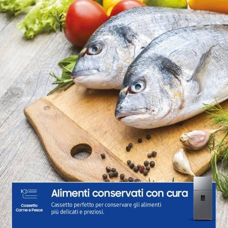 SAMSUNG RT53DG7B14S9 FRIGORIFERO DOPPIA PORTA 528LT NO FROST CON DISPENSER CLASSE E INOX