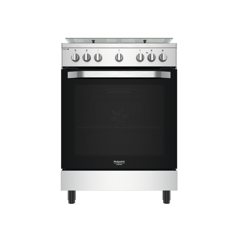HOTPOINT HS68G8PHX/E CUCINA 60X60 4 FUOCHI A GAS FORNO ELETTRICO 78LT CON GRILL INOX