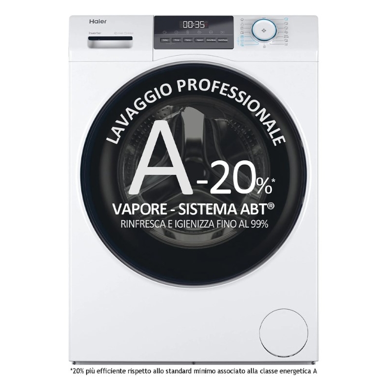 HAIER HW90-BP14929A-S LAVATRICE 9KG 1200 GIRI INVERTER VAPORE CLASSE A