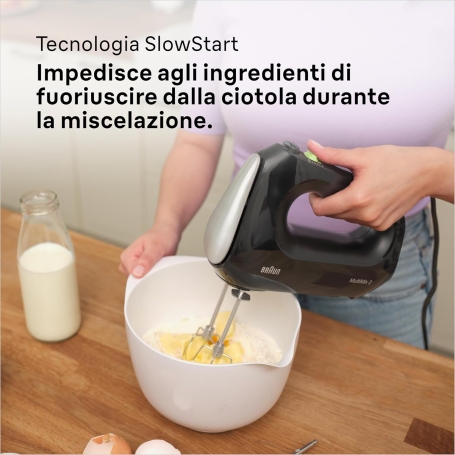 BRAUN HM2110BK SBATTITORE ELETTRICO 5 VELOCITA' - NERO