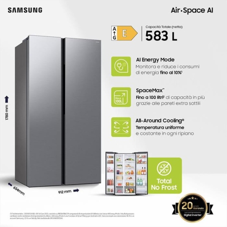 SAMSUNG RS57DG400EM9EF FRIGORIFERO SIDE BY SIDE 583LT NO FROST WIFI INOX