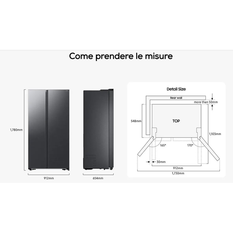 SAMSUNG RS57DG400EM9EF FRIGORIFERO SIDE BY SIDE...