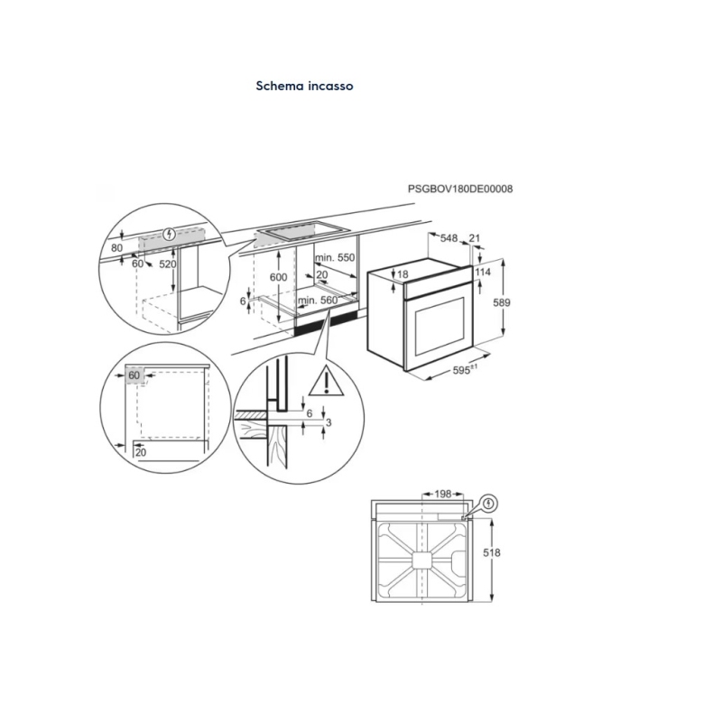 ELECTROLUX EOD3H50TH FORNO DA INCASSO ELETTRICO...