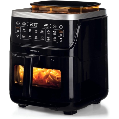 ARIETE 4636 FRIGGITRICE AD ARIA 7LT CON FUNZIONE VAPORE - NERA