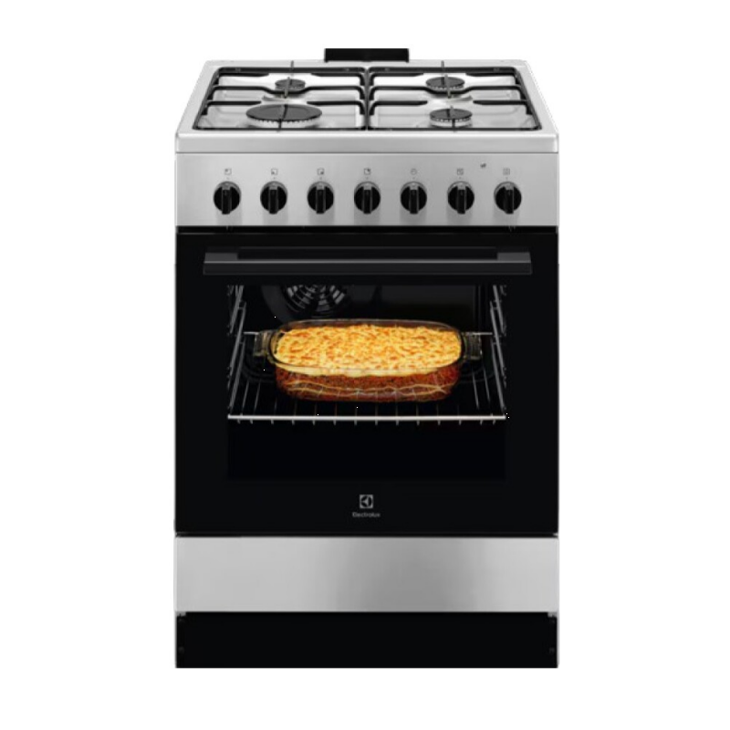 ELECTROLUX LKK620010X CUCINA 60X60 4 FUOCHI A GAS CON FORNO ELETTRICO MULTIF. CLASSE A INOX