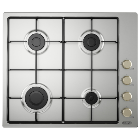 DE LONGHI YLG 60 L PIANO COTTURA 60 CM 4 FUOCHI A GAS COMANDI LATERALI - INOX - YLG60L