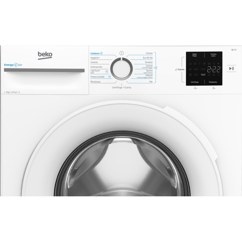 BEKO BMWU3921W LAVATRICE 9KG 1200 GIRI VAPORE...