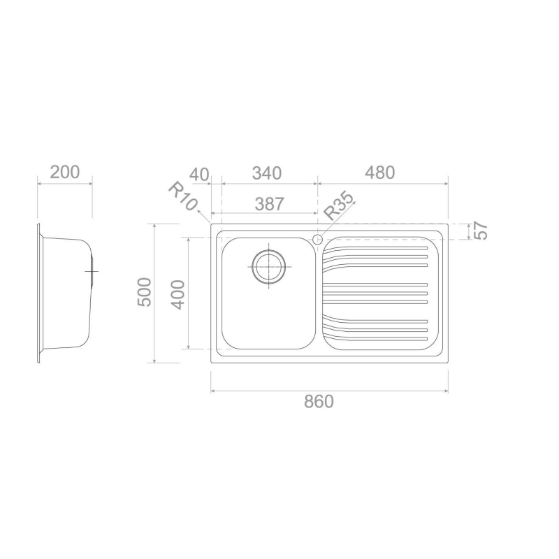 FRANKE 101.0053.241 LAVELLO 1 VASCA 86x50 CON...