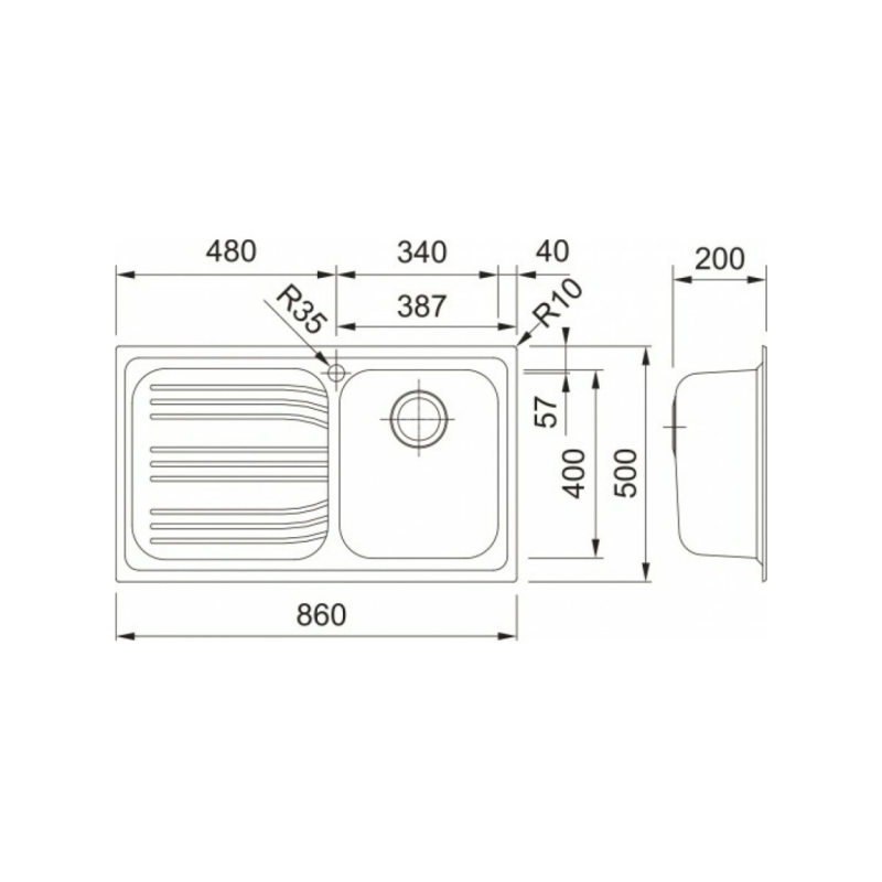 FRANKE RRX611SX (85862907) LAVELLO 86X50 1...