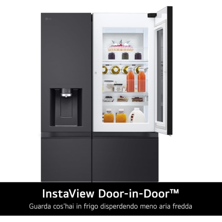 LG GSXE91EVAD FRIGORIFERO SIDE BY SIDE INSTAVIEW 628LT NO FROST WIFI CLASSE D COLORE NERO