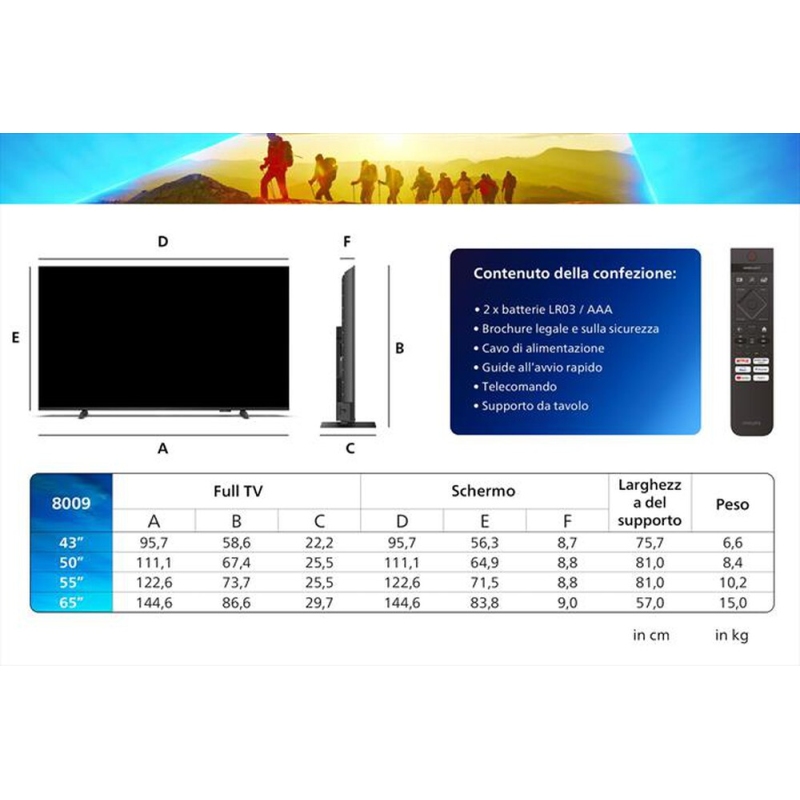 PHILIPS 43PUS8009/12 TV LED 43" 4K UHD SMART TV...