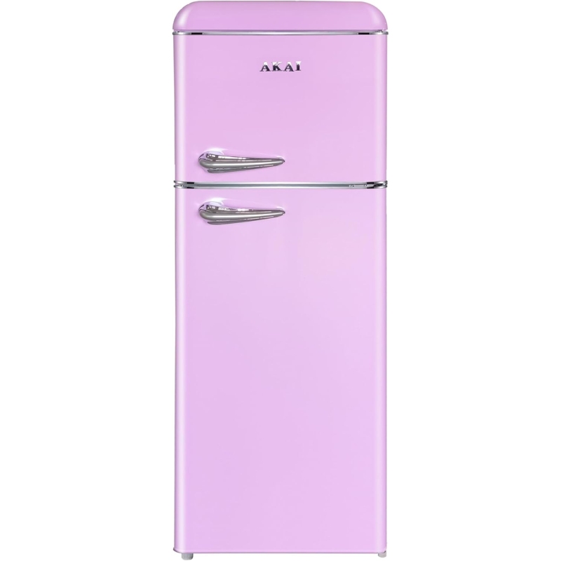 AKAI CLASS241KPK FRIGORIFERO DOPPIA PORTA LINEA RETRO' 240LT CLASSE E COLORE ROSA