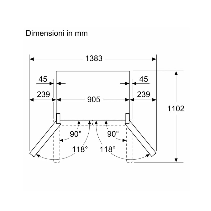 BOSCH KFD96APEA FRIGORIFERO 4 PORTE 574LT TOTAL...
