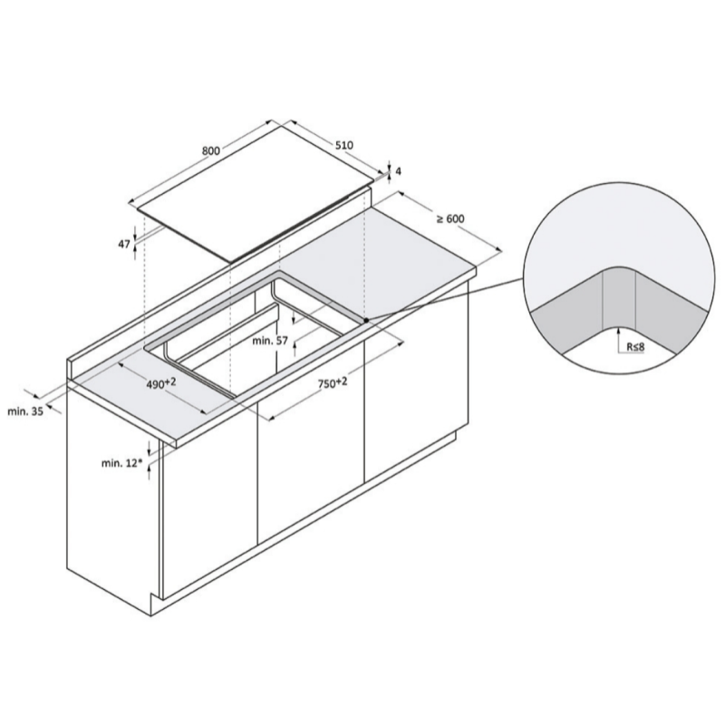 HAIER HAMTB86IRCS PIANO COTTURA DA INCASSO A...