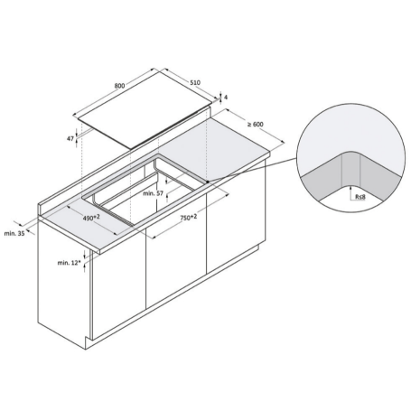 HAIER HAMTB86IRCS PIANO COTTURA DA INCASSO A INDUZIONE 80CM WIFI - NERO