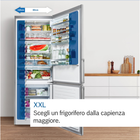 BOSCH KGN493LDC FRIGORIFERO COMBINATO LIBERA INSTALLAZIONE 438LT NO FROST CLASSE D COLORE INOX - PROMO