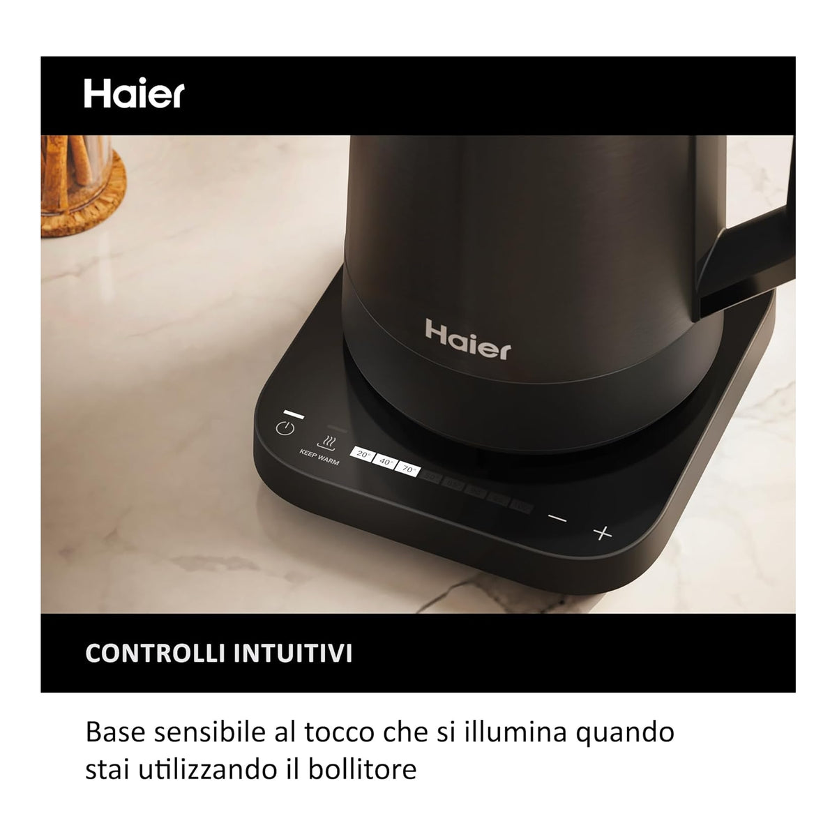 HAIER HKE5A 011 BOLLITORE I-MASTER SERIE 5 CAPIENZA 1,7LT - NERO