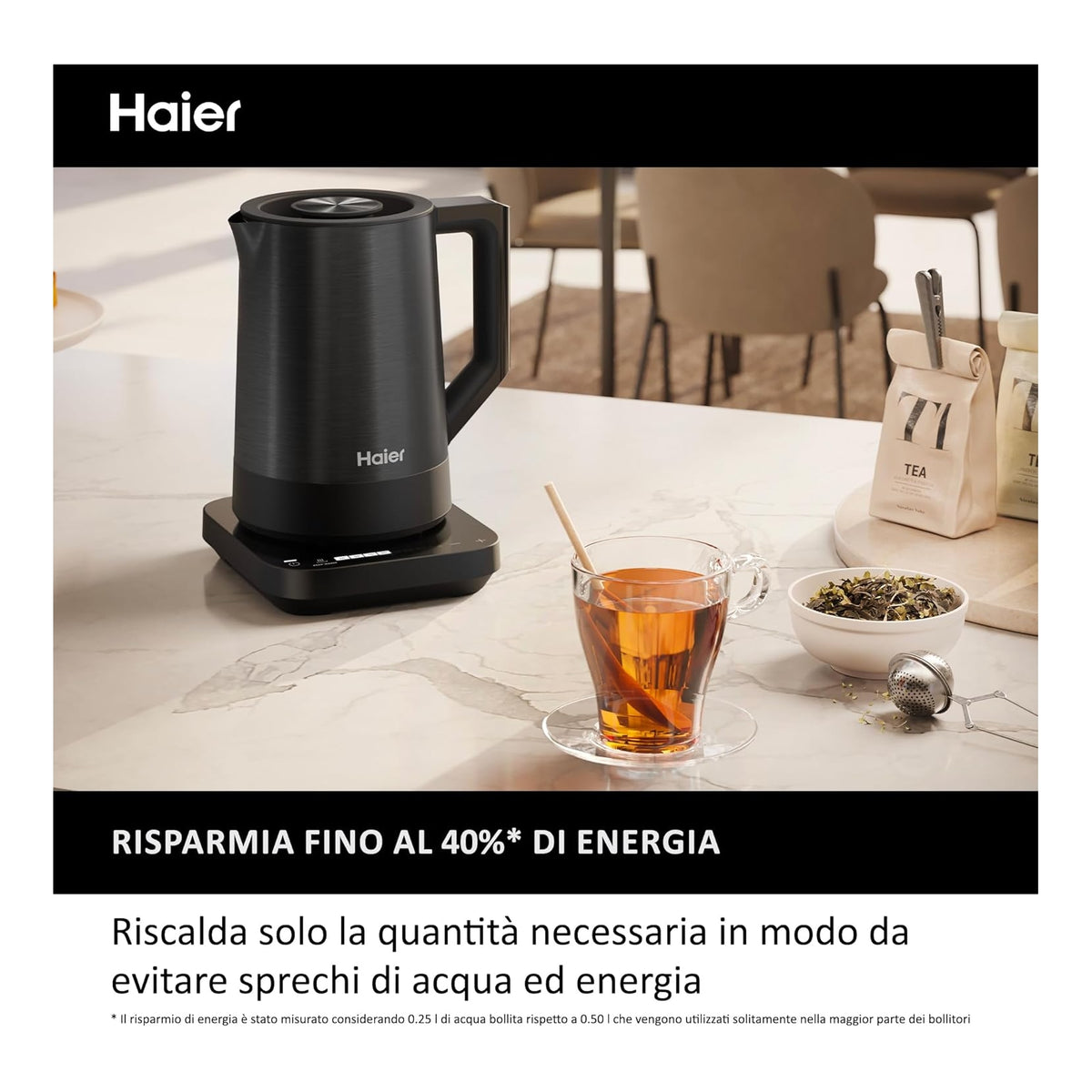 HAIER HKE5A 011 BOLLITORE I-MASTER SERIE 5 CAPIENZA 1,7LT - NERO