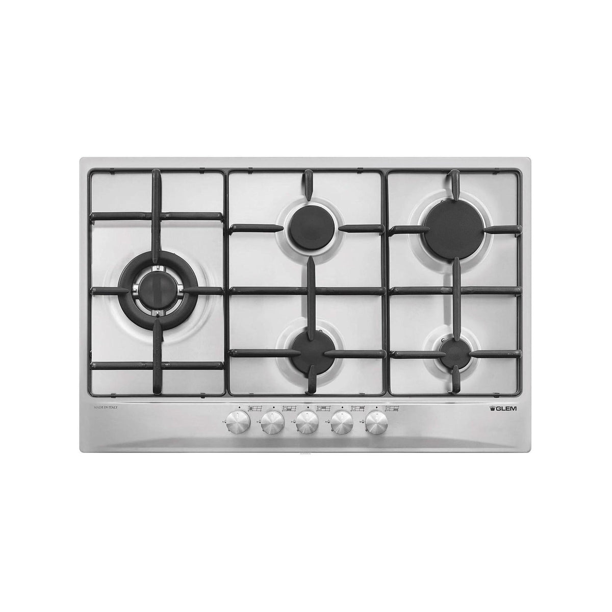 GLEM GAS GT85TIX PIANO COTTURA 74CM 5 FUOCHI A GAS INOX