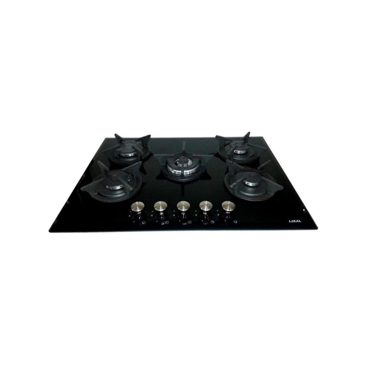 LAREL L858GN PIANO COTTURA 75CM 5 FUOCHI A GAS IN VETRO NERO