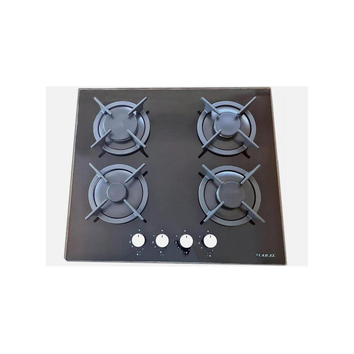 LAREL L848GN PIANO COTTURA 60CM 4 FUOCHI A GAS IN VETRO NERO