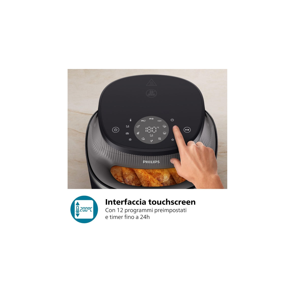 PHILIPS AIRFRYER SERIE 3000 FRIGGITRICE AD ARIA 6.2LT - NA332/00