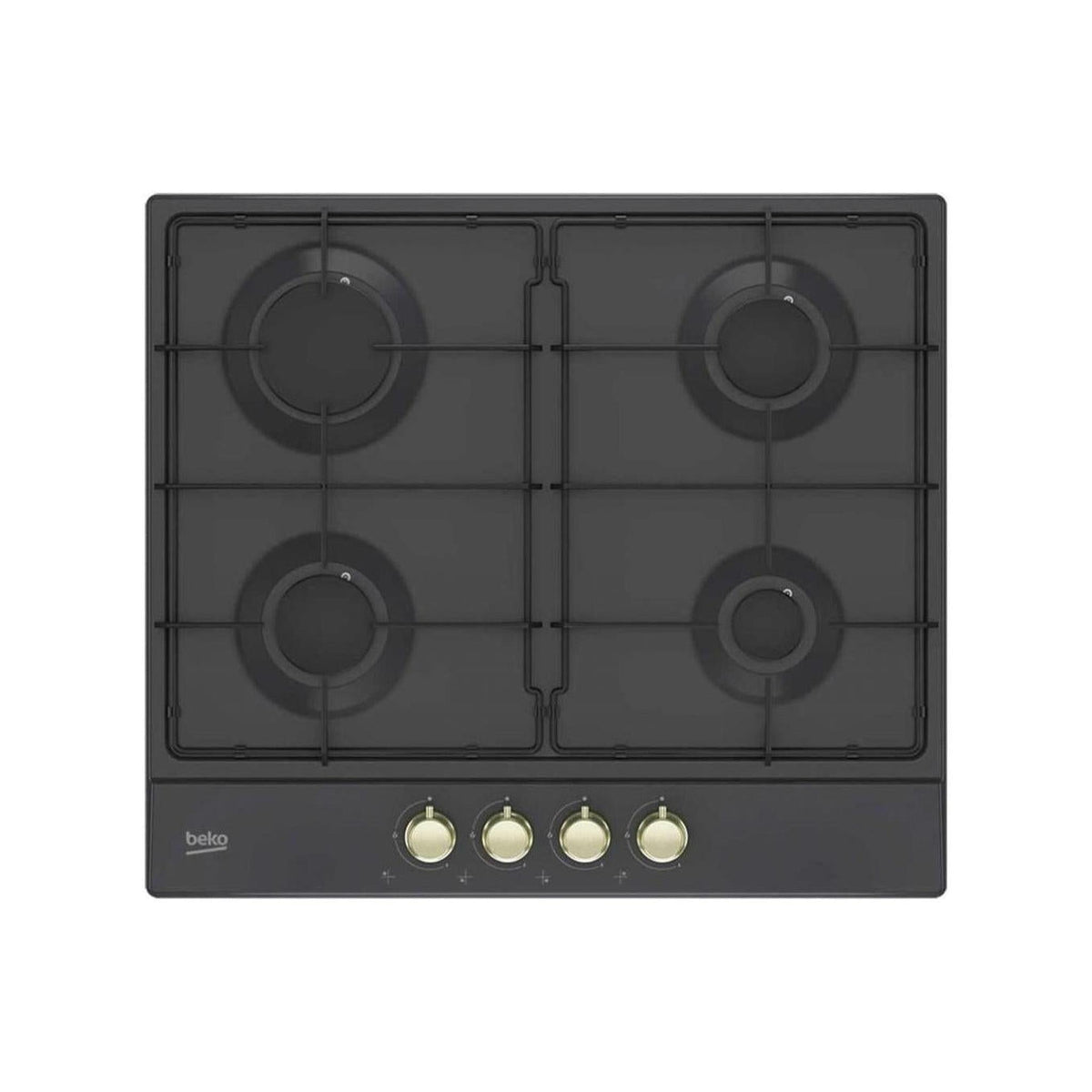 BEKO HIAG64224SAR PIANO COTTURA 60CM 4 FUOCHI A GAS COLORE ANTRACITE