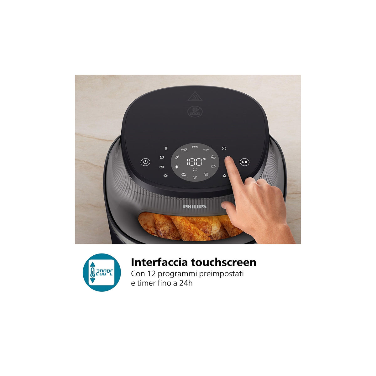 PHILIPS AIRFRYER SERIE 3000 FRIGGITRICE AD ARIA 7.2LT - NA342/00