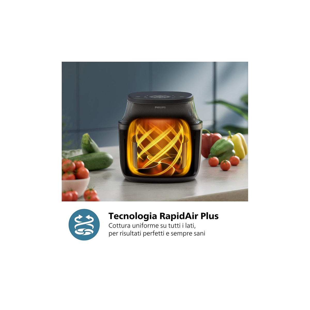 PHILIPS AIRFRYER SERIE 3000 FRIGGITRICE AD ARIA 7.2LT - NA342/00