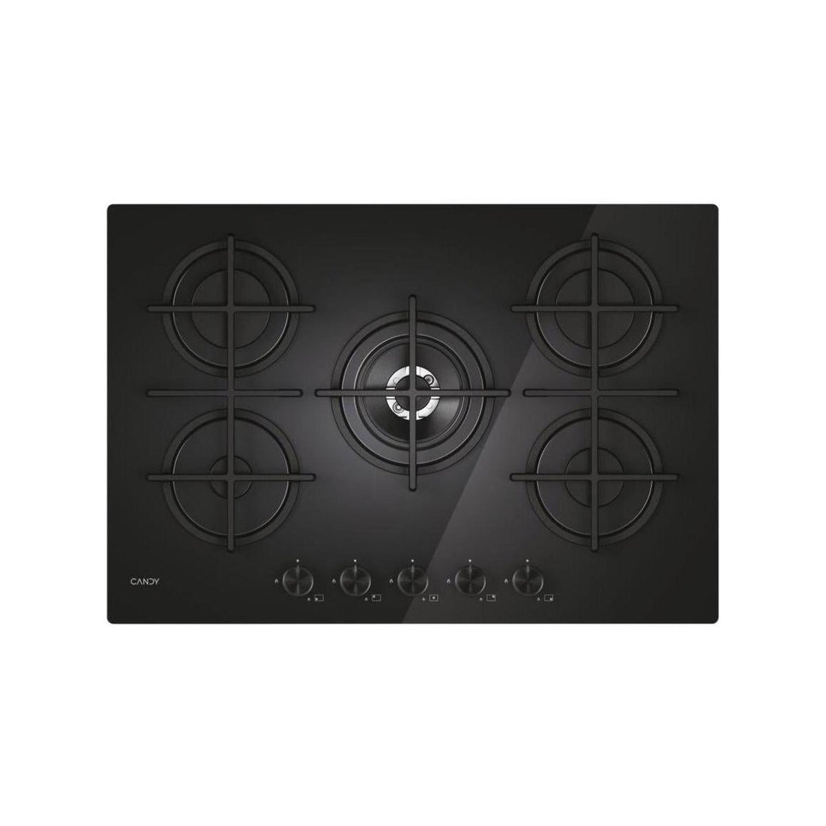 CANDY CVG74WTB PIANO COTTURA DA INCASSO 75 CM 5 FUOCHI A GAS COLORE NERO