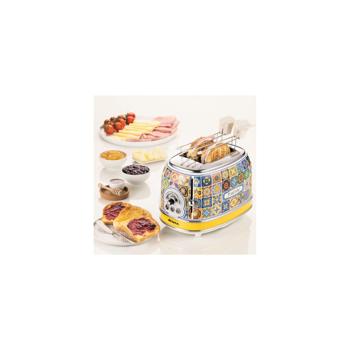 ARIETE 155 TOSTAPANE POSITANO 2 FETTE CON PINZE