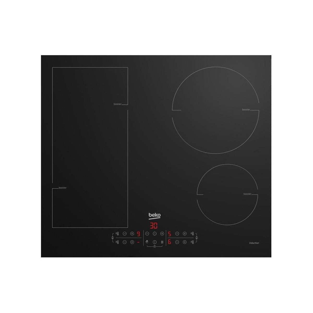 BEKO HII64203FMT PIANO COTTURA A INDUZIONE 60CM 4 ZONE DI COTTURA NERO
