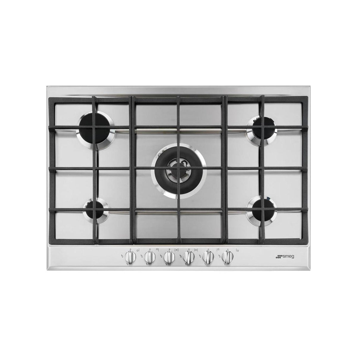 SMEG P272XGH PIANO COTTURA 75 CM 5 FUOCHI A GAS COLORE INOX
