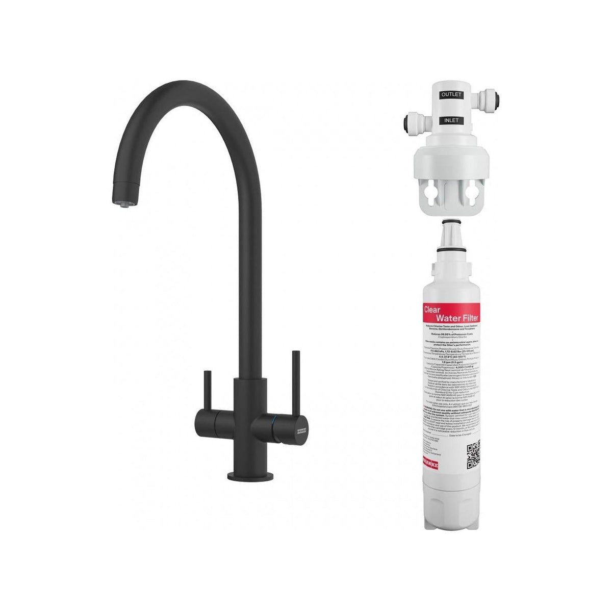 FRANKE 160.0702.681 MISCELATORE CON ACQUA FILTRATA - NERO MATT