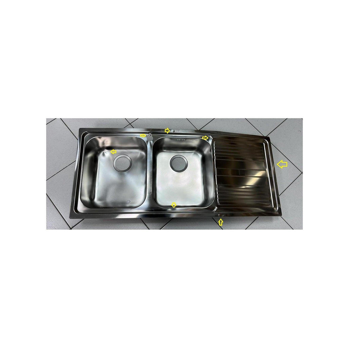 OUTLET FRANKE O-LLX621 LAVELLO 2 VASCHE CON GOCCIOLATOIO A DESTRA - CON DIFETTI