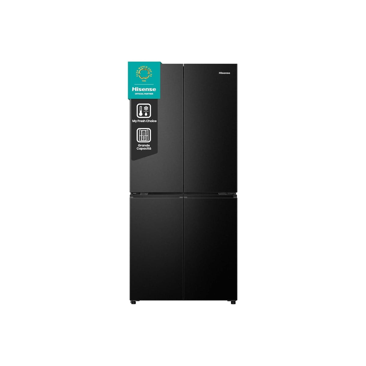 HISENSE RQ5P470SAFE FRIGORIFERO 4 PORTE 483LT NO FROST WIFI CLASSE E NERO