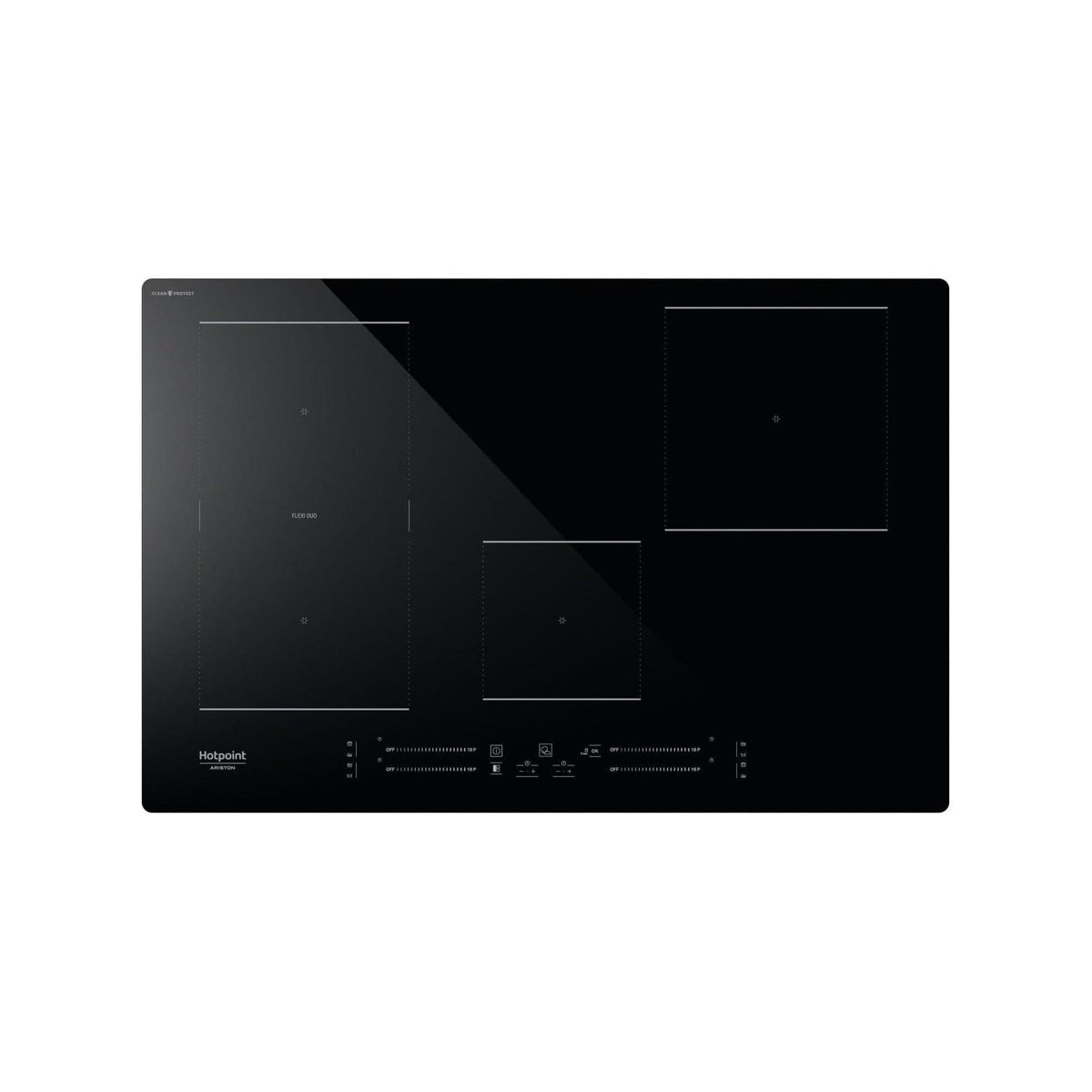 HOTPOINT ARISTON HS 1377C CPNE PIANO COTTURA DA INCASSO A INDUZIONE 77CM 4 ZONE COTTURA IN VETRO NERO