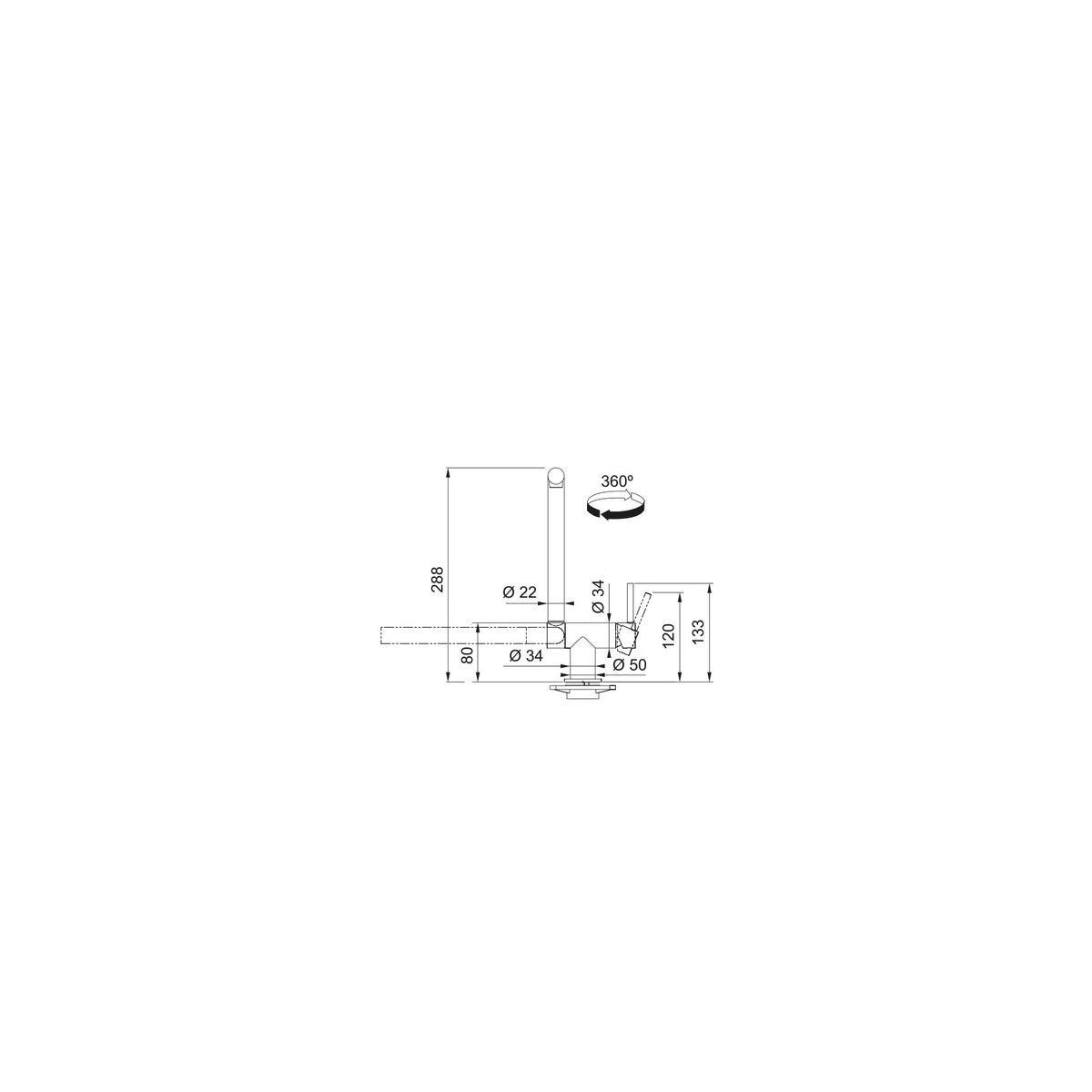 FRANKE 115.0263.158 NEPTUNE STYLE WINDOW MISCELATORE SOTTOFINISTRA CROMO